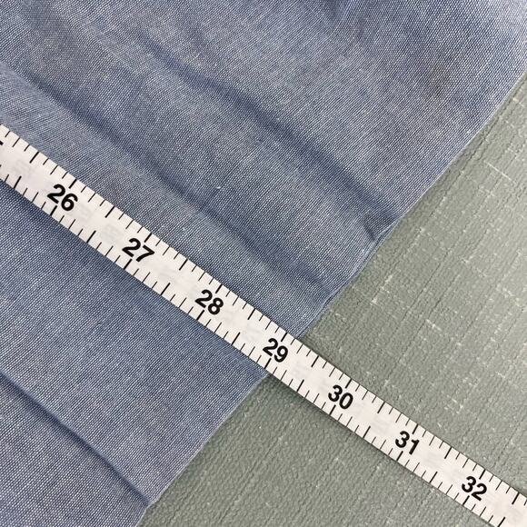 Vintage Polly Flinders Chambray Ruffle Plaid Dress 6 - Picture 8 of 10